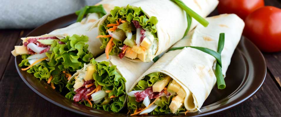Grilled Vegetable Hummus Wrap