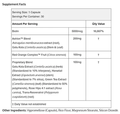 5th and glow hydralyft capsules supplement facts