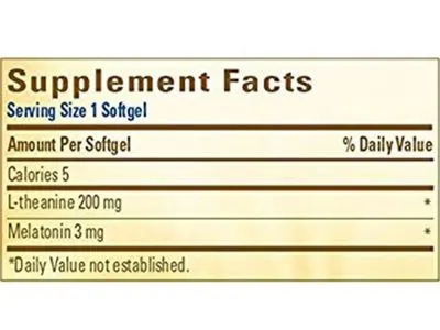 Nature Made Sleep Supplement Facts