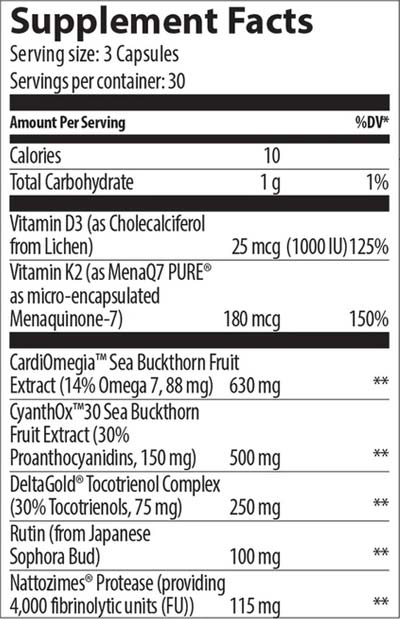 Xtendlife CX8 Supplement Facts