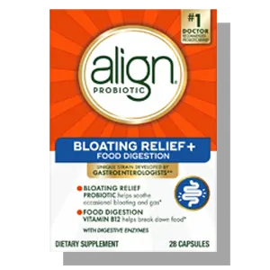 Align Bloating Relief + Food Digestion Probiotics Supplement Capsules