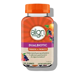 align dualbiotic prebiotic + probiotic gummies