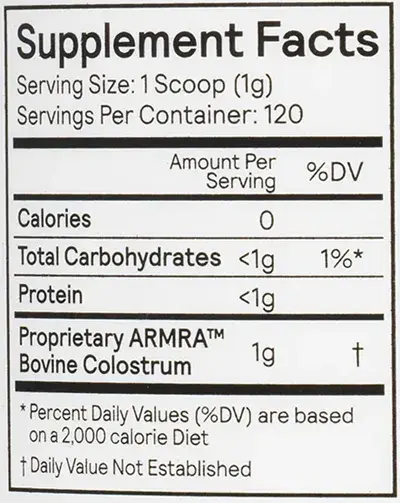 ARMRA  Supplement Facts