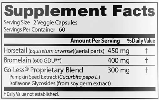 bladder rescue supplement facts