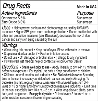 blue lizard sunscreen spf 30 supplement facts