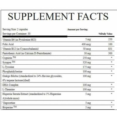 brainpill supplement facts