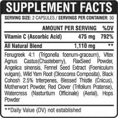 bust bunny breast enhancement supplement facts