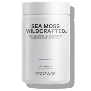 codeage raw wildcrafted irish sea moss supplement