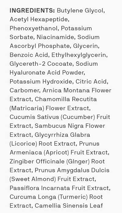 dermaclara claraline peptide fusion serum supplement facts