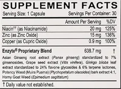 enzyte supplement facts