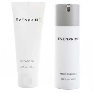 evenprime daily moisturizer and gel cleanser set