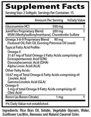 Flexitrinol Supplement Facts