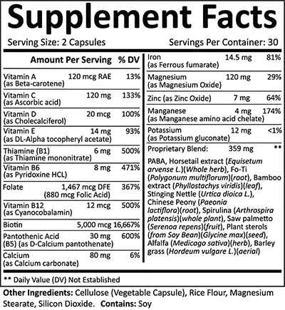 foligen supplement facts