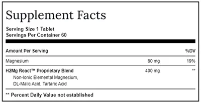 Gundry MD H2 Restore Supplement Fact
