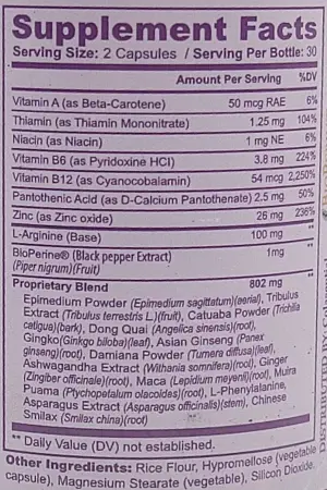 Hormify Supplement Facts