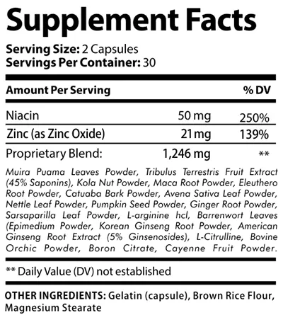 InstaHard Supplement Facts