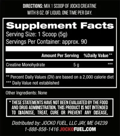 jocko creatine supplement facts