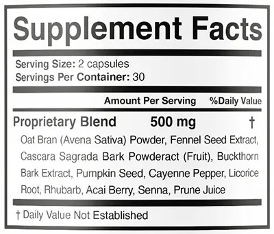K3 Spark Mineral Supplement Facts