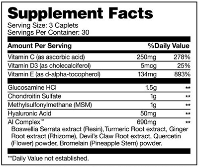 Katalyst Joint Complex Supplement Facts
