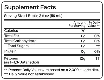 ketone iq supplement facts