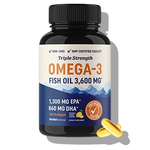 mav nutrition triple strength omega 3 fish oil 3600 mg