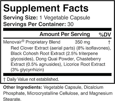 menovair supplement facts