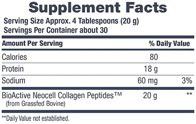 neocell super collagen supplement facts
