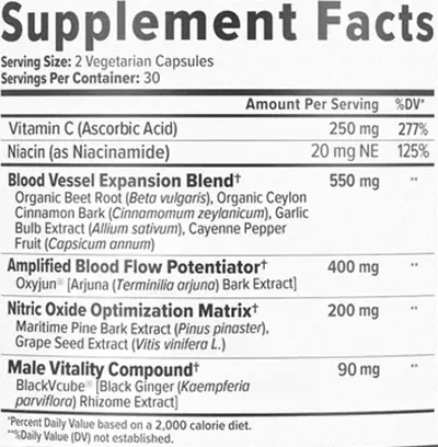 nitro wood magnum supplement facts