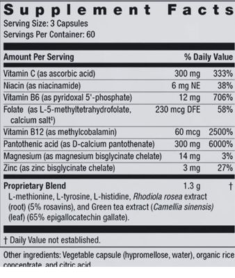 AdreCor Supplement Facts