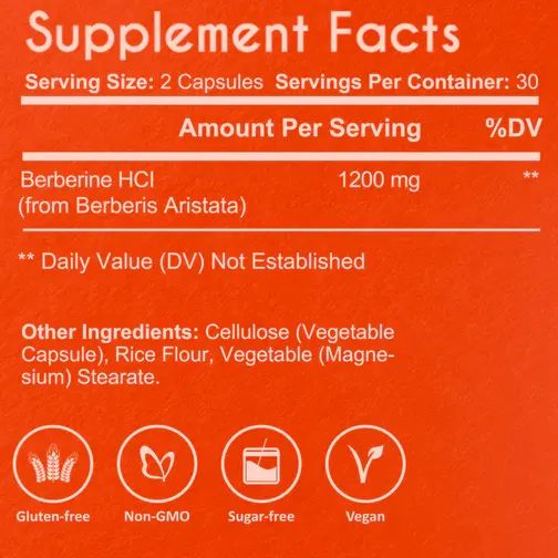 Nuzena Berberine Pure + Ingredients