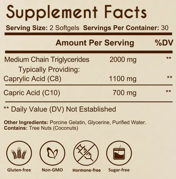 nuzena mct pure+ ingredients