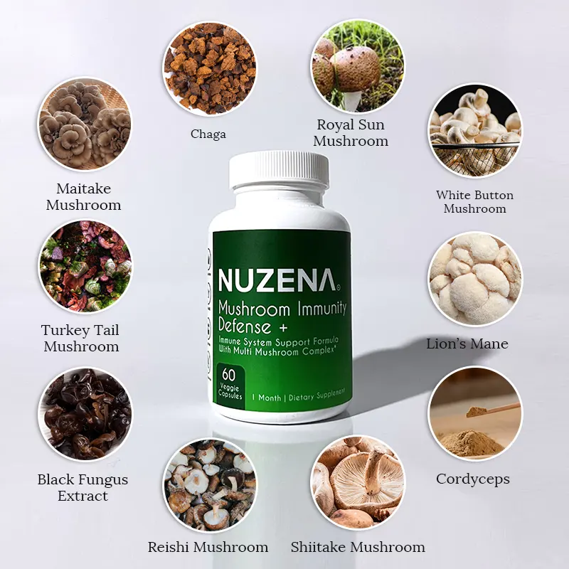 Champignons Nuzena, défense immunitaire + ingrédients
