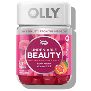 olly undeniable beauty gummy, for hair, skin, nails