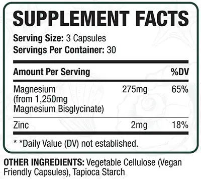 organics ocean magnesium glycinate supplement facts