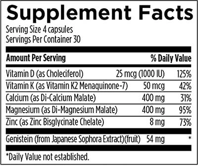 osteoben bone vitamins supplement facts