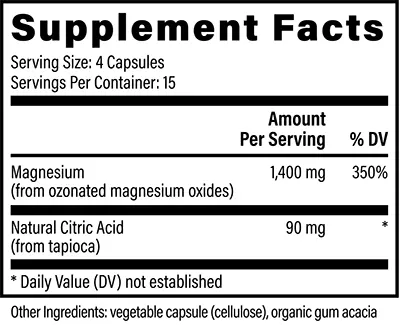 Oxy Powder Supplement Facts