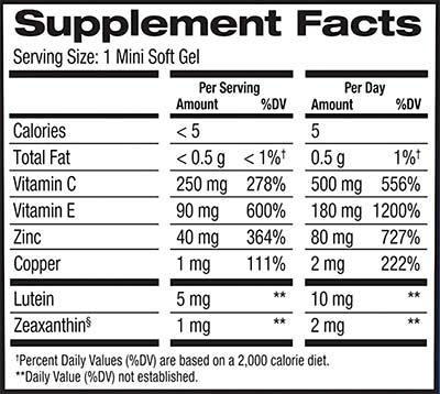 preservision areds 2 formula eye supplement facts