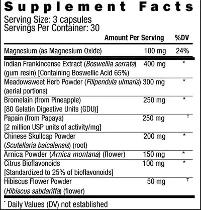Primal Force Mobilify Supplement Facts