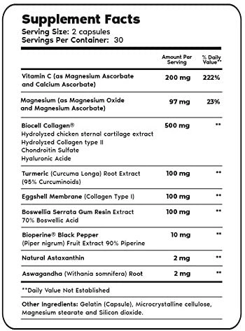 Primal Flex Supplement Facts