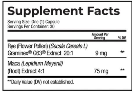 prosta-rye-supplement facts