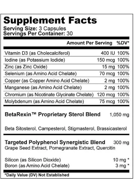 prostagenix- supplement facts