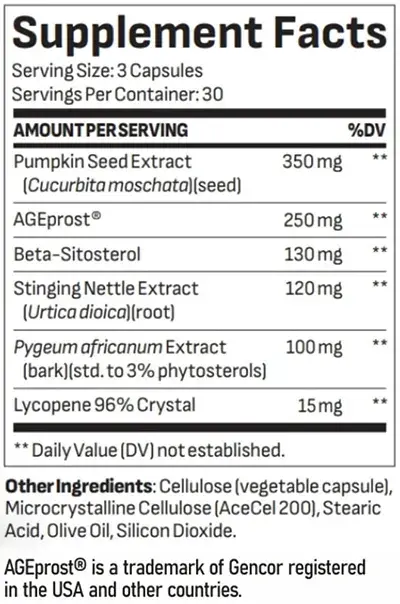 Informations sur le complément Prostathrive
