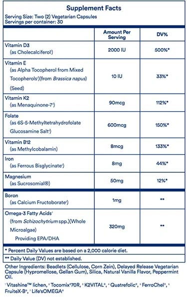 Ritual Vitamins Supplements Facts