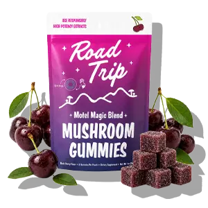 Bonbons aux champignons magiques pour un road trip au motel
