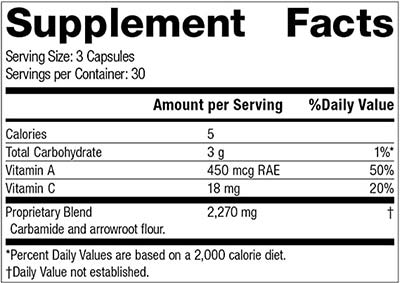 standard process a-c carbamide sup supplement facts