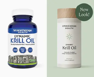 Stonehenge Health Dynamic Krill Oil Old Vs. New Look
