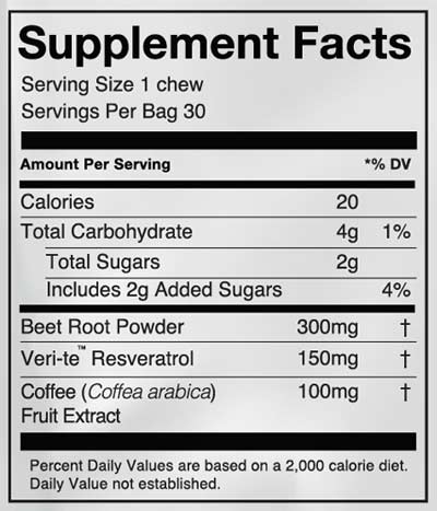 SuperBeets Supplement Facts
