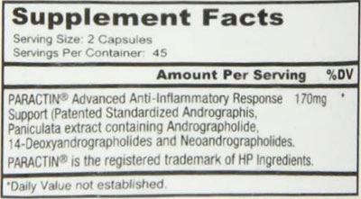 paractin supplements facts