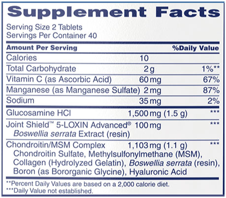 osteo bi-flex ease supplements facts