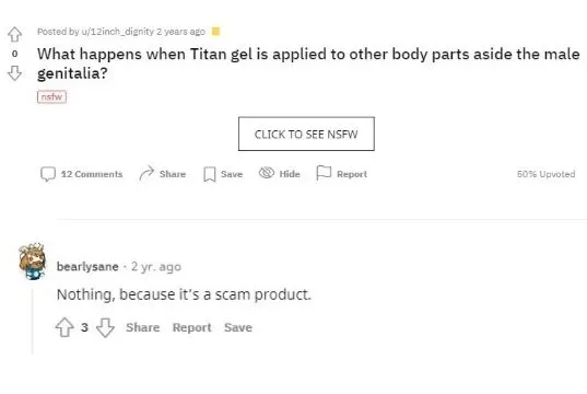 Titan Gel Reddit Review